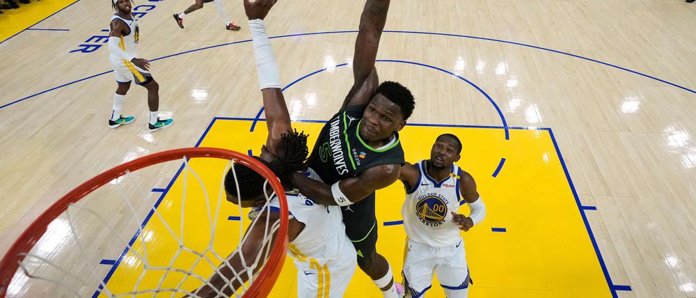 Minnesotas Anthony Edwards (M) trumpfte gegen Golden State vor allem nach der Pause auf.