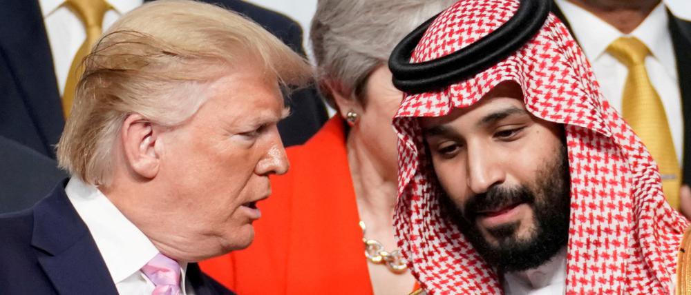 Auf Augenhöhe? Donald Trump und der saudische Thronfolger Mohammed bin Salman (Archivbild aus dem Jahr 2019).