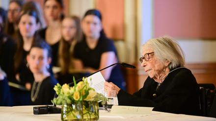 Margot Friedländer, Zeitzeugin, Holocaust-Überlebende und Ehrenbürgerin von Berlin, wird mit einer Trauerfeier geehrt. (Archivfoto)