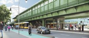 Die neue Brücke erhält einen geschützten Radstreifen und eine breitere Mittelpromenade samt Tram-Haltestellen.