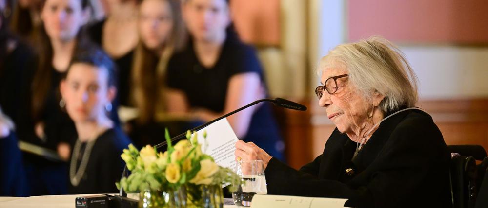 Margot Friedländer, Zeitzeugin, Holocaust-Überlebende und Ehrenbürgerin von Berlin, wird mit einer Trauerfeier geehrt. (Archivfoto)