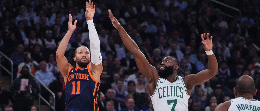 Jalen Brunson führte die Knicks zum dritten Sieg gegen die Celtics.