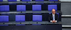 Friedrich Merz nach seiner holprigen Wahl zum Kanzler am 6. Mai im Bundestag.