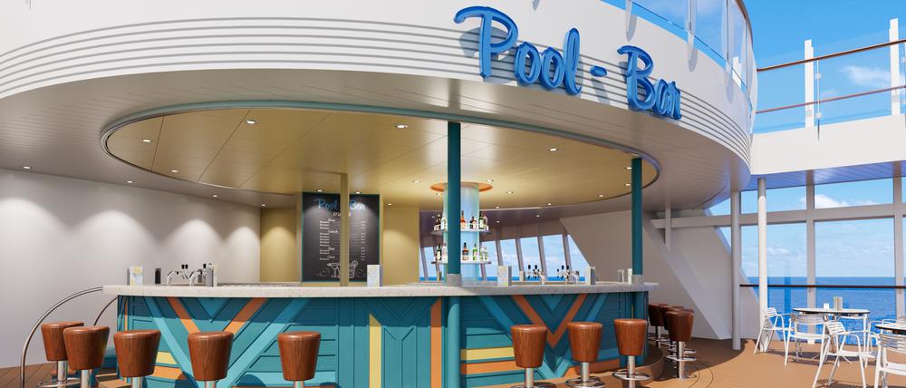 Ode an die Fifties: die Pool-Bar