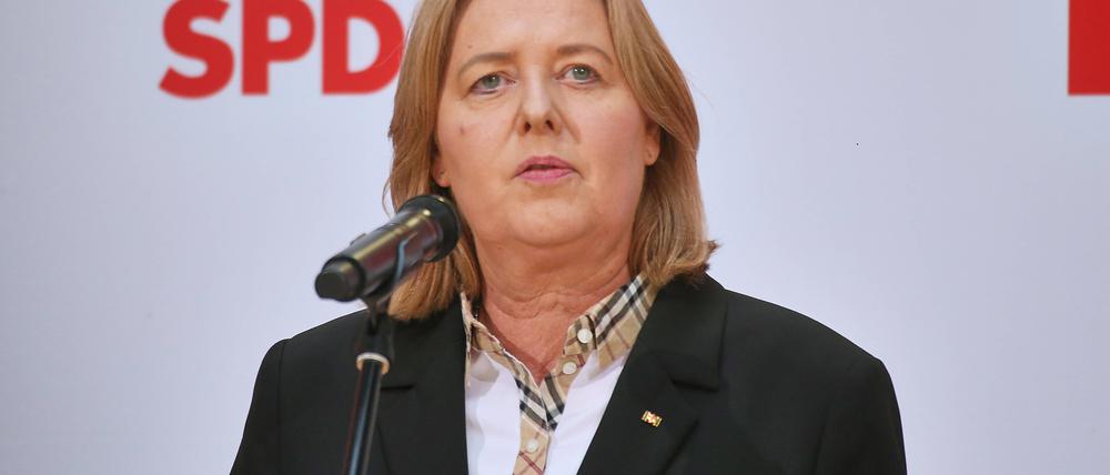 Arbeitsministerin Bärbel Bas am Montag bei einer SPD-Pressekonferenz