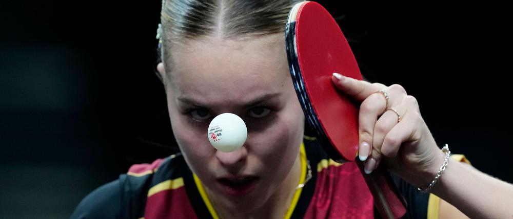Deutschlands Tischtennis-Hoffnung Annett Kaufmann.