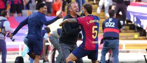 Hansi Flick feierte am vergangenen Sonntag beim 4:3 gegen Real Madrid den vierten Sieg im vierten Clasico der Saison.
