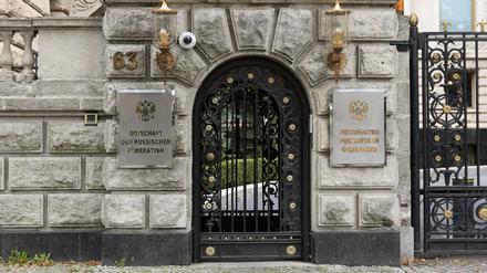 Die russische Botschaft in Berlin.