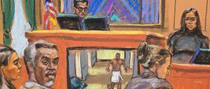 Sean „Diddy“ Combs hört zu, als seine ehemalige Freundin Casandra „Cassie“ Ventura in seinem Prozess aussagt.