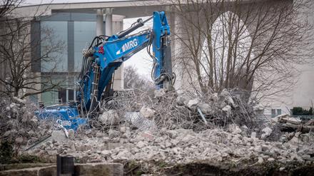 Am Bundeskanzleramt wird seit 2023 gebaut.