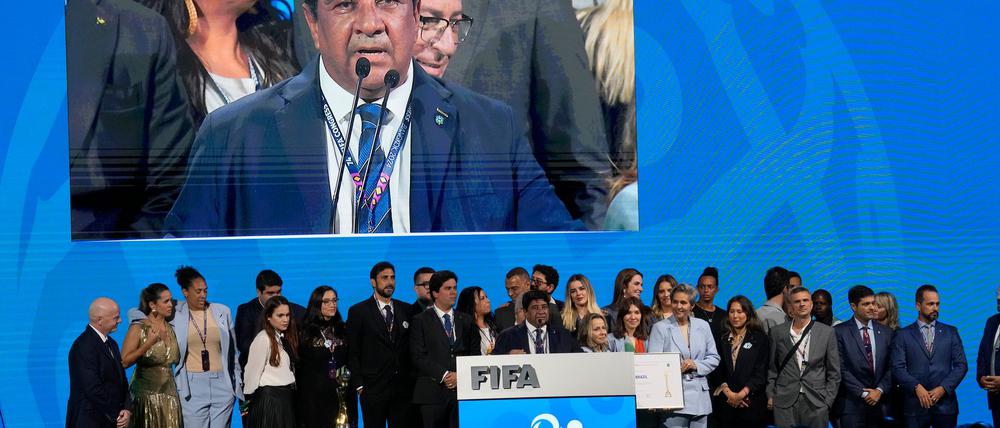 Ein Gericht des Bundesstaates Rio de Janeiro hat Ednaldo Rodrigues als Präsident des nationalen Fußballverbandes CBF erneut seines Amtes enthoben. (Archivbild) 