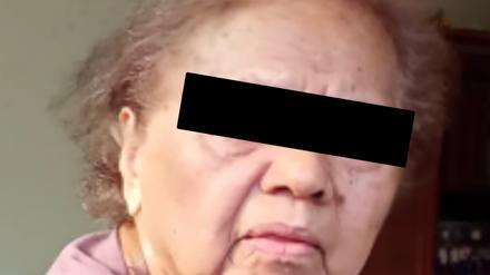 14.05.2025, Mexiko, Chilpancingo: Ex-Richterin Lambertina Galeana mit einem schwarzen Balken über den Augen. 