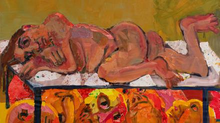 Shanee Roes Bild „The Souvenirs“ ist 2025 Jahr entstanden und misst 160 x 200 Zentimeter.