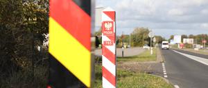Die Grenze zwischen Deutschland und Polen im Landkreis Uckermark in Brandenburg