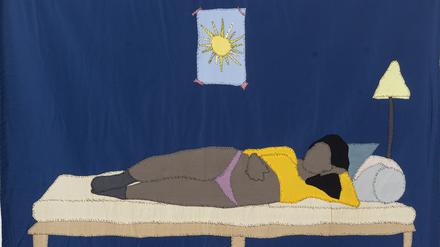 Sophie Utikals „Waiting for the Sun/ Two in one“ (2023) ist jetzt in der Villa Schöningen zu sehen.
