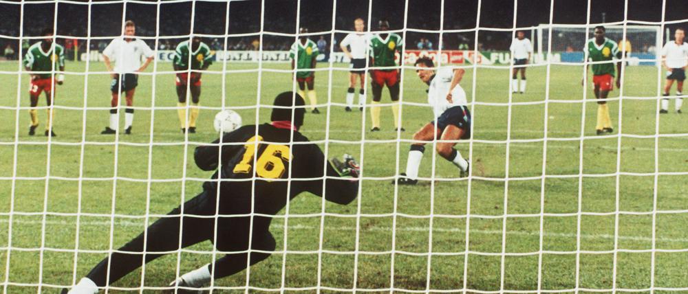 Ein legendäres WM-Spiel: 1990 scheitert Kamerun im Viertelfinale nach Verlängerung an England.