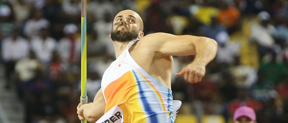 Warf in Doha erstmals über 90 Meter: Julian Weber.