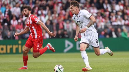 Energie Cottbus gegen den FC Ingolstadt.