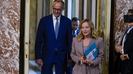 Friedrich Merz und Giorgia Meloni.