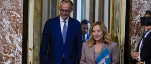 Friedrich Merz und Giorgia Meloni.