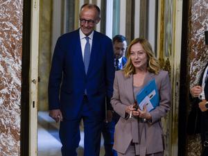 Friedrich Merz und Giorgia Meloni.