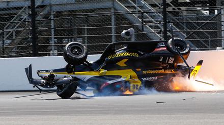 US-Rennfahrer Colton Herta hatte sich beim Qualifying für das legendäre Indy-500-Rennen mit seinem Wagen überschlagen.