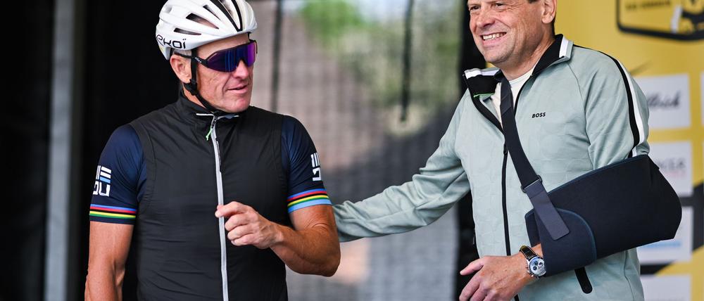 Einst Rivalen, jetzt Freunde: Lance Armstrong (l) und Jan Ullrich.
