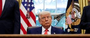 US-Präsident Donald Trump im Oval Office im Weißen Haus. 