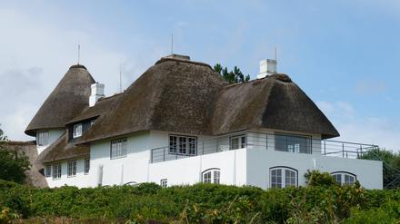 Reetdach-Haus in Kampen auf der Nordseeinsel Sylt