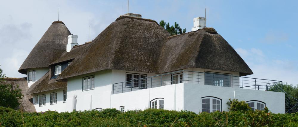 Reetdach-Haus in Kampen auf der Nordseeinsel Sylt