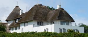 Reetdach-Haus in Kampen auf der Nordseeinsel Sylt