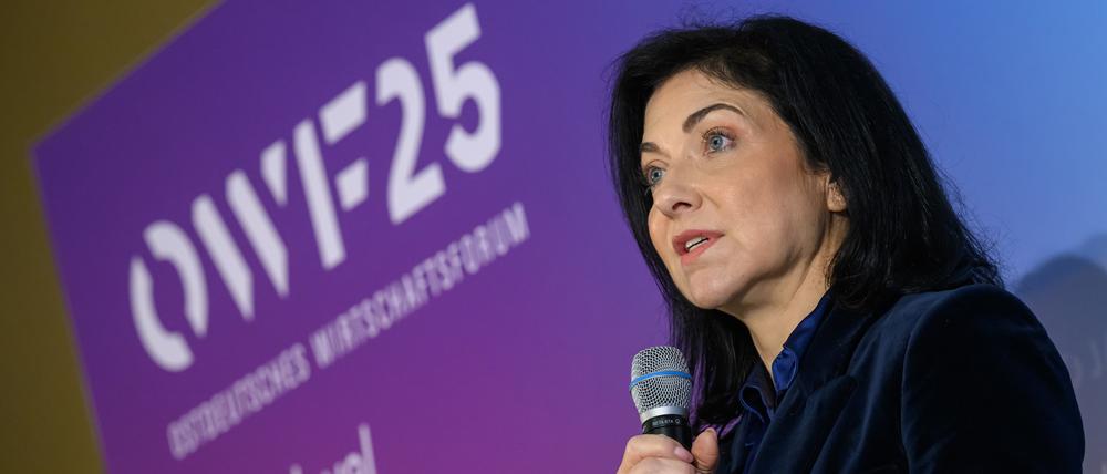 Bundeswirtschaftsministerin Katherina Reiche (CDU) beim Ostdeutschen Wirtschaftsforum (OWF).