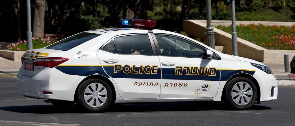 Ein israelischer Polizeiwagen.