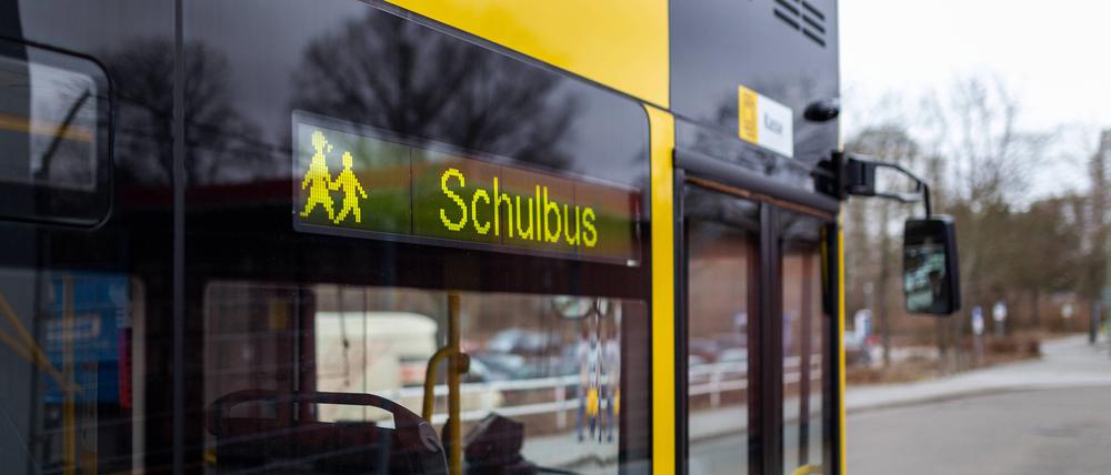 Schulbus in Berlin.