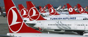 Mehrere Maschinen von Turkish Airlines. (Symbolbild)