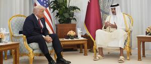 Treffen Mitte Mai in Doha: Präsident Donald Trump und der Emir von Katar, Scheich Tamim bin Hamad Al Thani. Offenbar hat der Emir des Golfstaates bei den Verhandlungen zwischen Israel und dem Iran vermittelt.