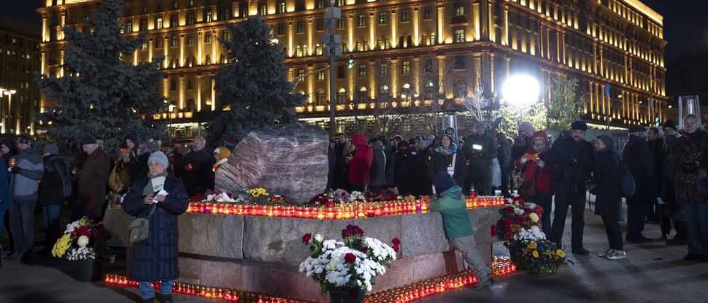 Jährlich in Moskau stattfindende Mahnwache für die Opfer der Stalin-Diktatur