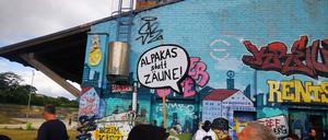„Alpakas statt Zäune“ fordert ein Gegner des Zaunbaus um den Görlitzer Park.