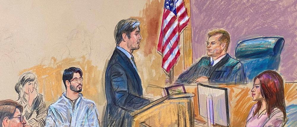 Der mutmaßliche Todesschütze Elias R. (31) im US-Bezirksgericht in Washington. Er wird wegen Mordes angeklagt.