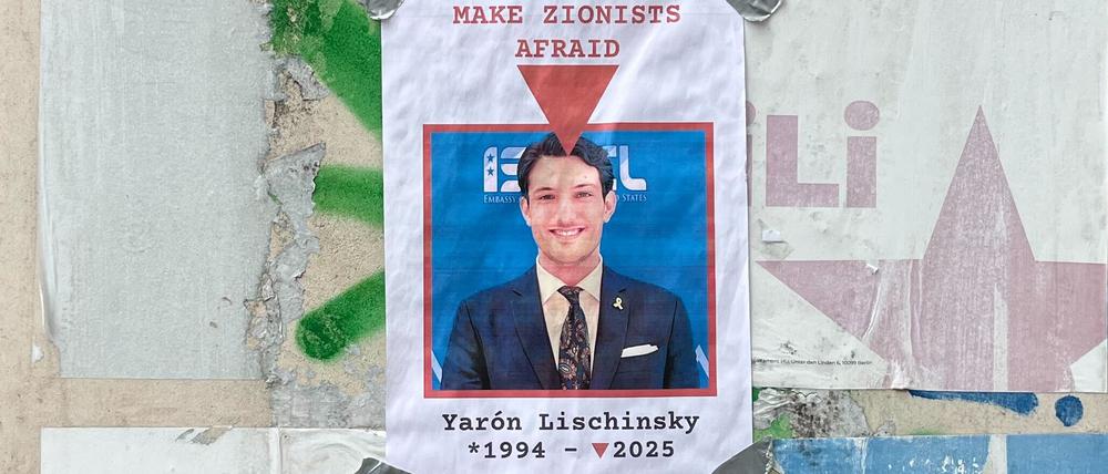 Plakat in der Planckstraße.