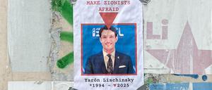 Plakat in der Planckstraße.