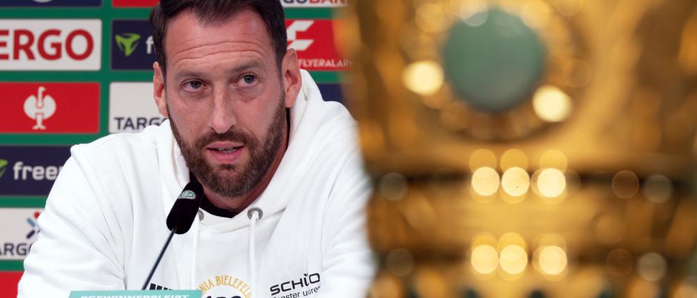 Mit Power ins Finale: Arminia-Trainer Mitch Kniat.