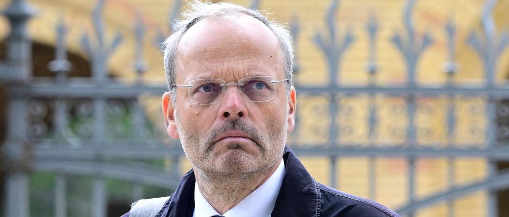 Felix Klein, Antisemitismusbeauftragter der Bundesregierung, nach der Beisetzung der Holocaust-Überlebenden Margot Friedländer.
