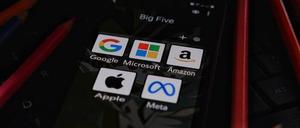 Google, Microsoft, Amazon, Apple and Meta, die fünf großen US-Tech-Firmen dominieren große Bereiche des Internets.