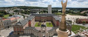 Blick auf den Brandenburger Landtag auf dem Alten Markt in Potsdam.