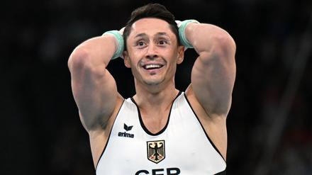 Tritt erleichtert von der Turn-Bühne ab: Andreas Toba.