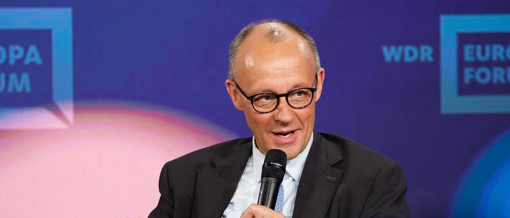 Bundeskanzler Friedrich Merz (CDU) spricht beim WDR-Europaforum während der Digitalkonferenz re:publica.