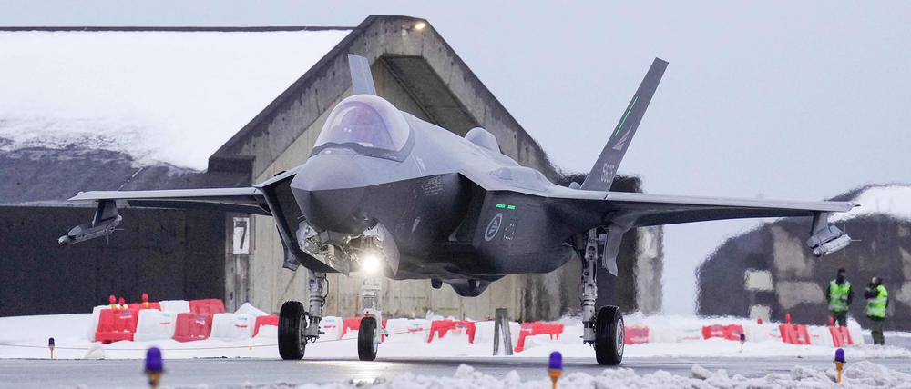 Ein F35-Kampfjet der norwegischen Luftwaffe. 
