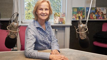 Heikedine Körting im Tonstudio. 