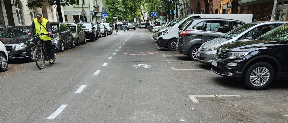 Die inoffizielle Fahrradstraße in der Senefelderstraße in Prenzlauer Berg.